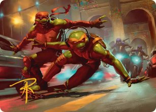 Raph et Mikey, fauteurs de trouble - Illustration - Teenage Mutant Ninja Turtle - Art Series