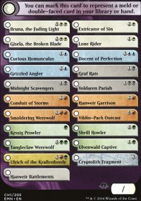 Liste des cartes recto-verso - 
