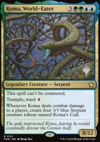 Koma, dvoreur de mondes - Planeswalker symbol stamped promos