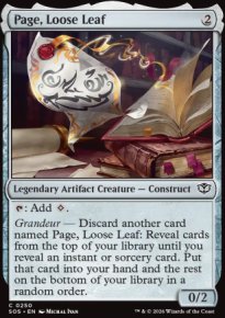 Page, Loose Leaf - Secrets of Strixhaven